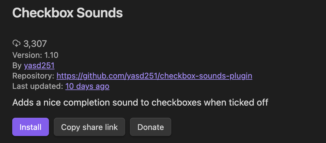 checkbox sounds plugin